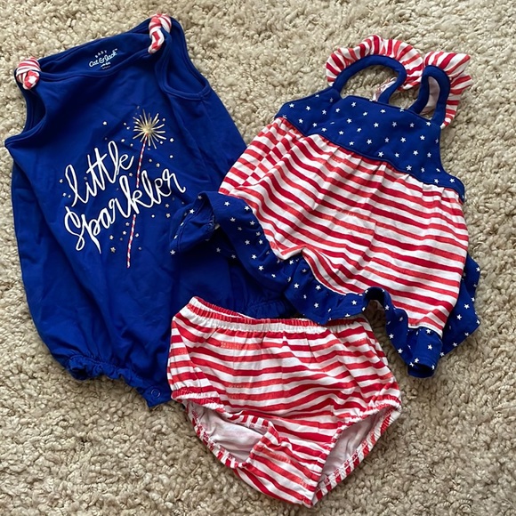 Cat and Jack 3-6mo patriotic 3 piece set - Picture 1 of 4